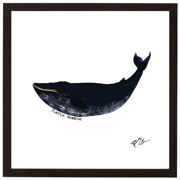Blue whale print