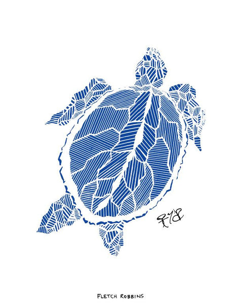Geometric sea turtle (3 colour options)