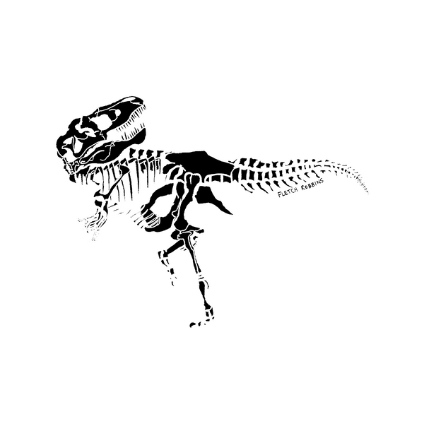 T-Rex Fossil Print